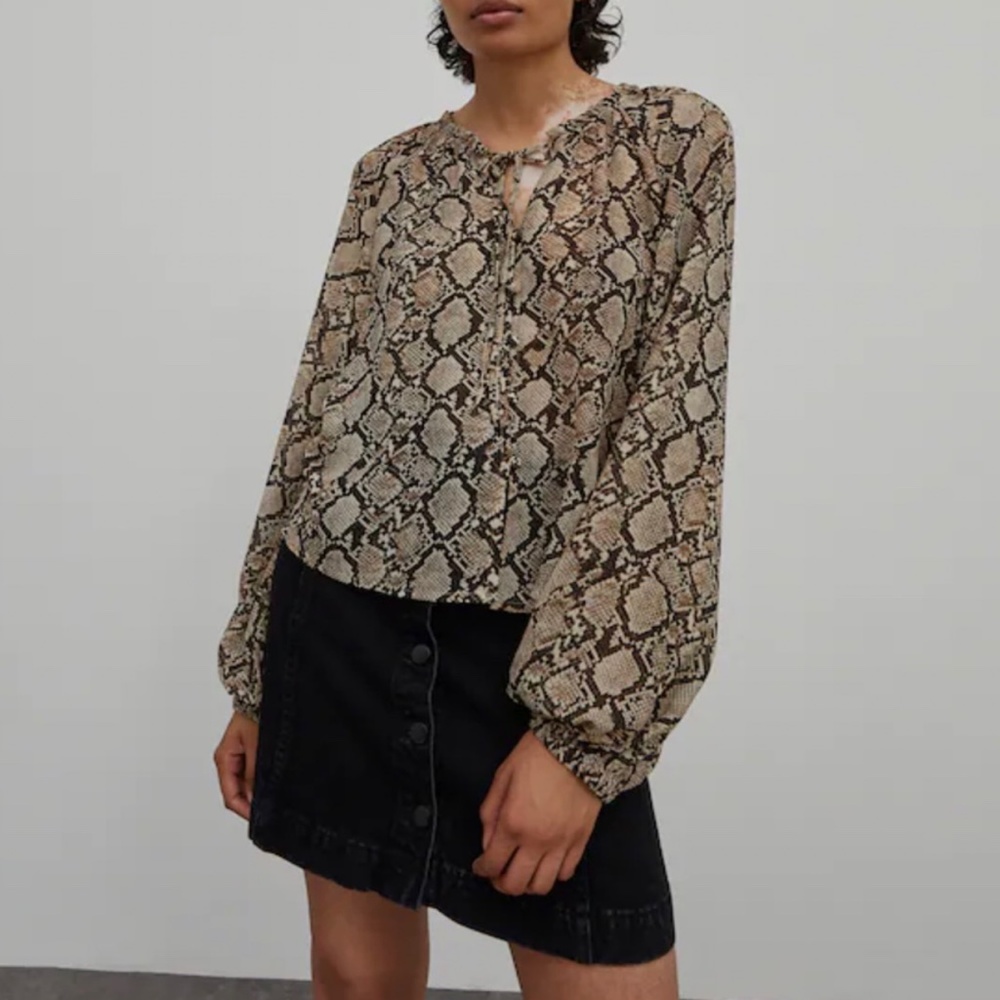 EDITED Snake Print Teagan Blouse